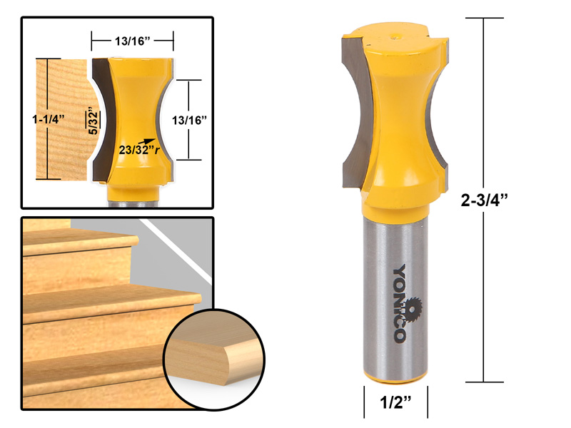 Molding & Profiles Chair Rail Molding 23/32" Radius Convex Column
