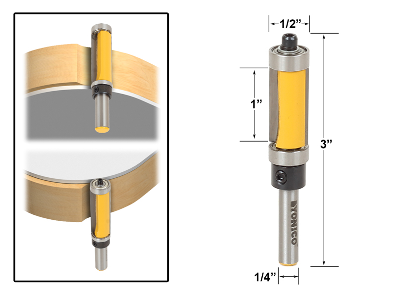 Trim, Dado or CNC Flush Trim Flush Trim Router Bit Top & Bottom