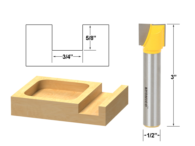 Trim, Dado or CNC Straight & Dado Bottom Cleaning Dado Router Bit