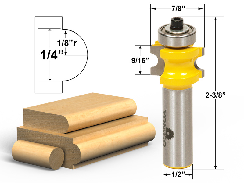 Molding & Profiles Edging Bullnose/Beading Bullnose Router Bit