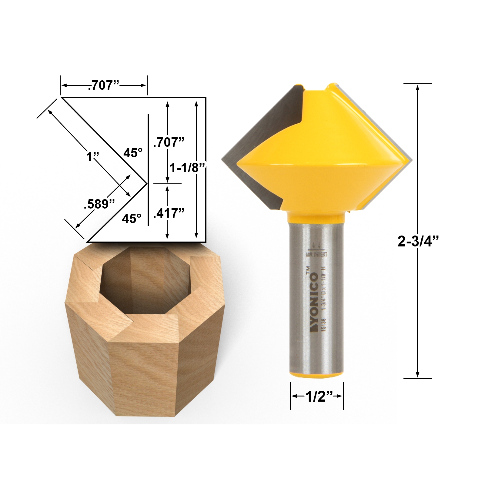 Joinery Birdsmouth Glue Joint Bird's Mouth Glue Joint Router Bit