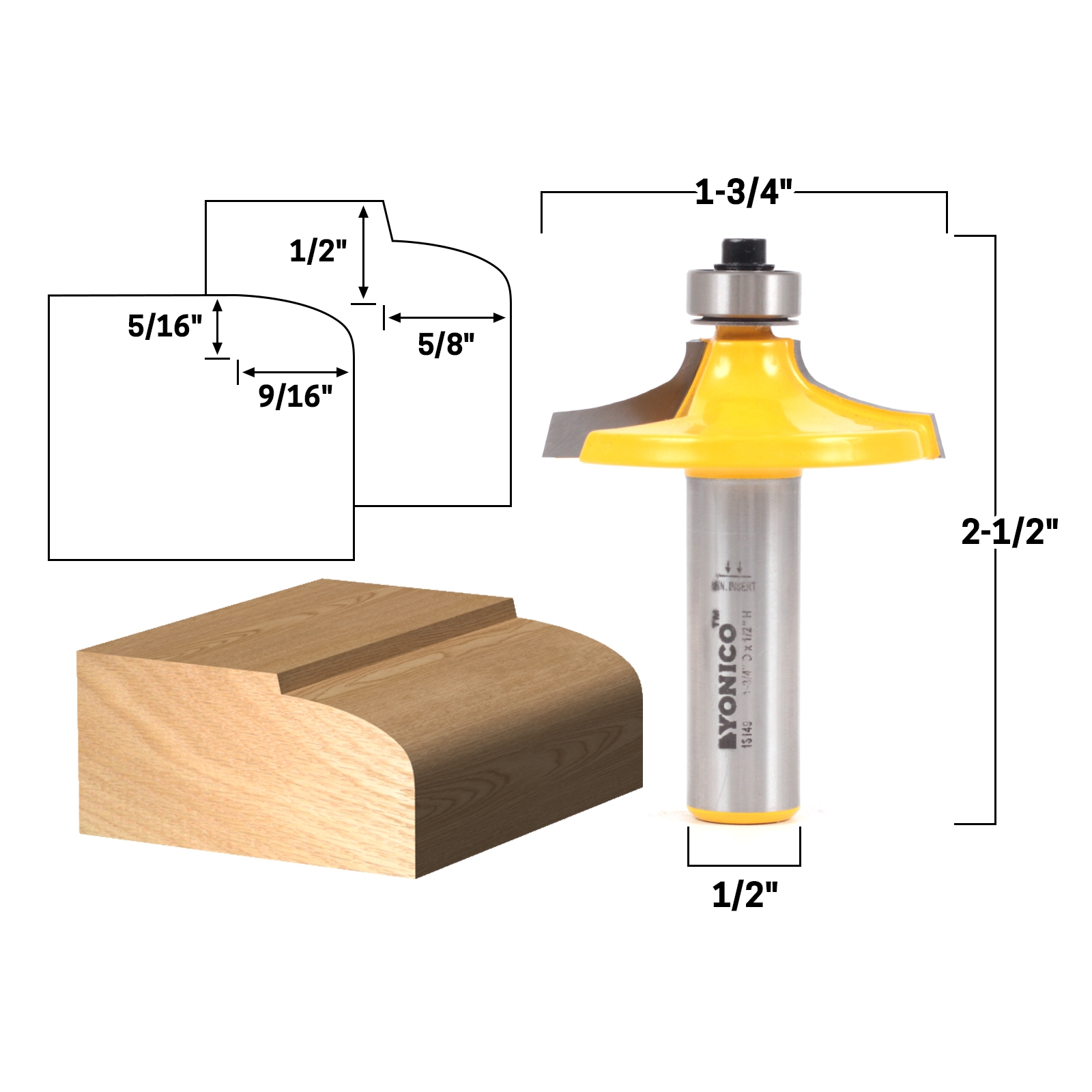 Edging Table Edge 5/8" Thumbnail Table Edge Thumbnail Router Bit
