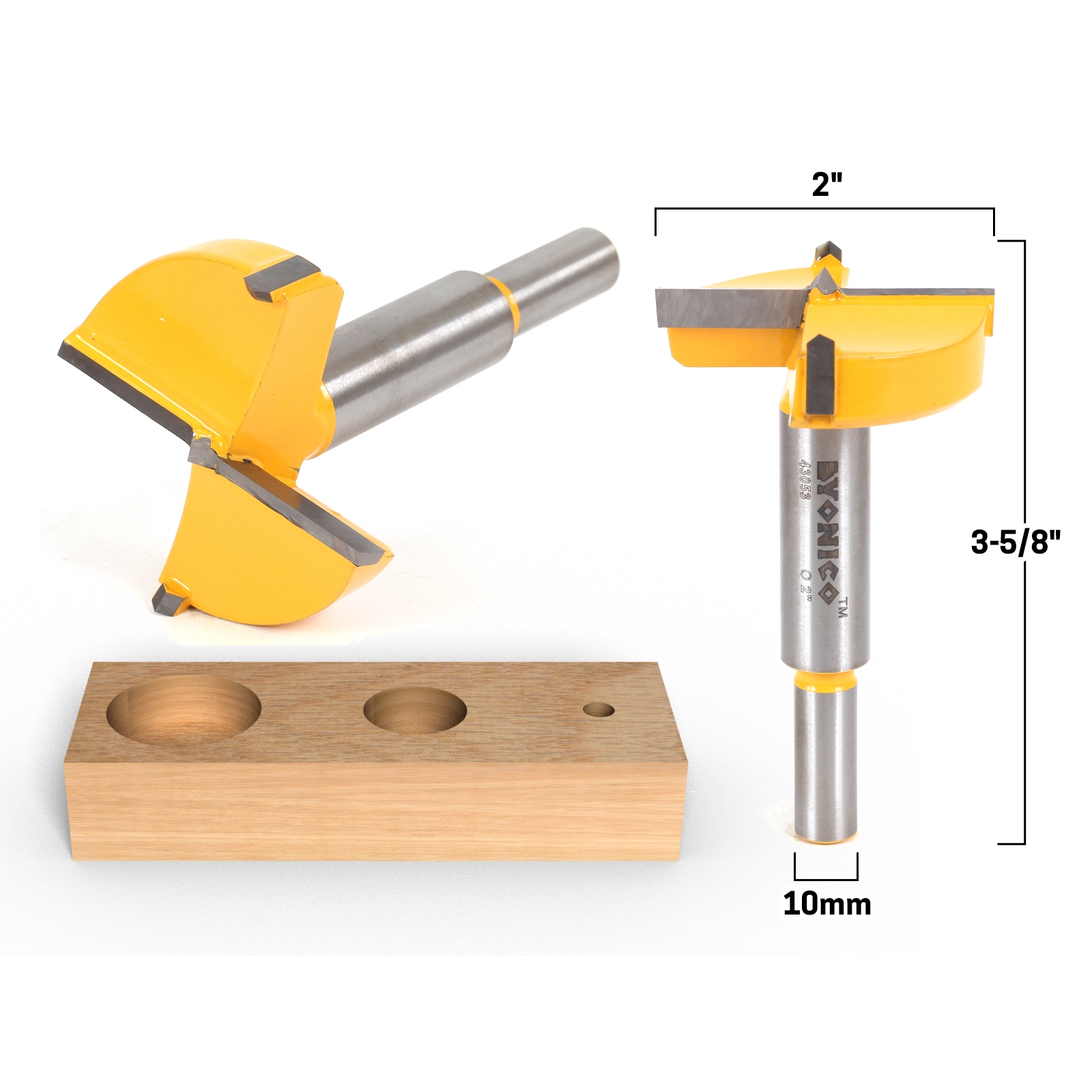Drilling & Boring Carbide Forstner Drill Bits 2" Diameter Carbide