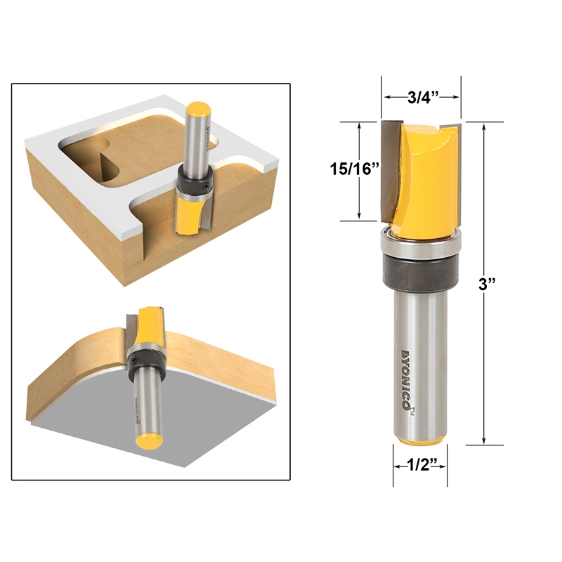 Straight & Spiral Template Trim Pattern/Template Trim Router Bit