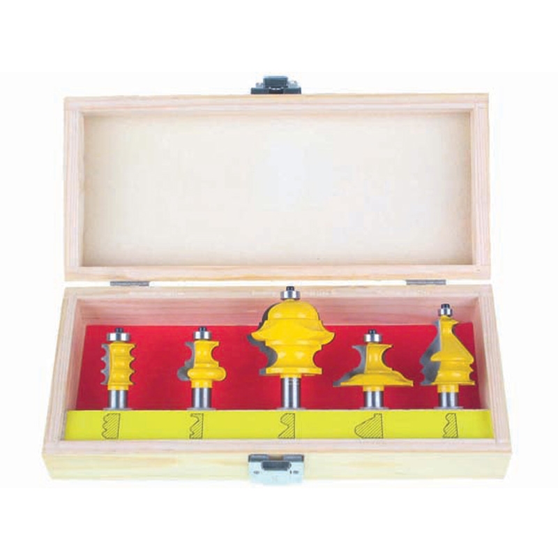 Chair Rail Router Bit Part - 38: Router Bit Sets :: Molding Sets :: 5 Bit Specialty Molding Router Bit Set - Yonico 16540