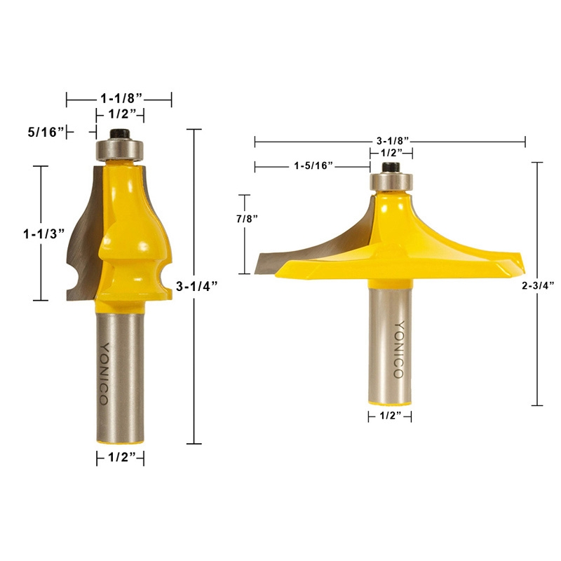 Molding Molding Sets Lrg Thumbnail & Beaded 2 Bit Handrail Router