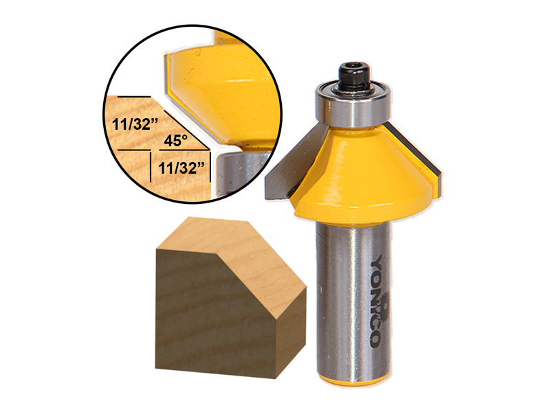 大人気定番商品 Chamfer :: Edging :: Bit Router Edging Chamfer/Bevel 45Â° 記念グッズ