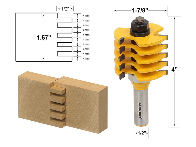 Joinery :: Finger Joint :: Box Joint Router Bit - Adjustable