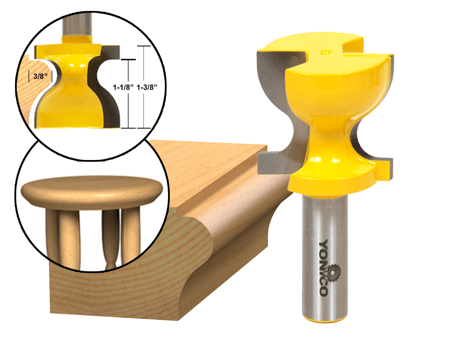 1 pc 1/2 SH Window Sill Stool Molding & Door Pull Edge Router Bit 1 pc 1/2 SH Window Sill Stool Molding & Door Pull Edge Router Bit