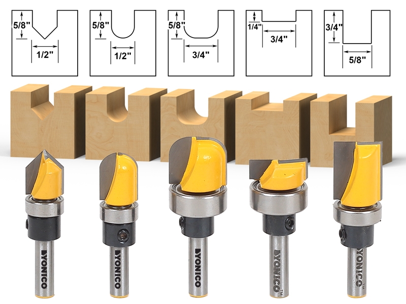 Trim Router Bit Set - 1/4 Trim Router Bit Set - 1/4