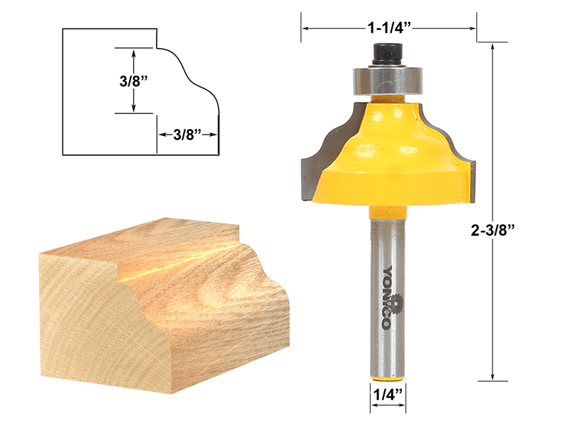 Whiteside 2004 Roundover Router Bit 1/2" RAGGIO 1/4" GAMBO - Foto 11