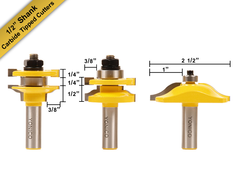 Router Bit Sets :: Door & Window Sets :: Ogee 3 Bit Raised Router Bit Sets :: Door & Window Sets :: Ogee 3 Bit Raised