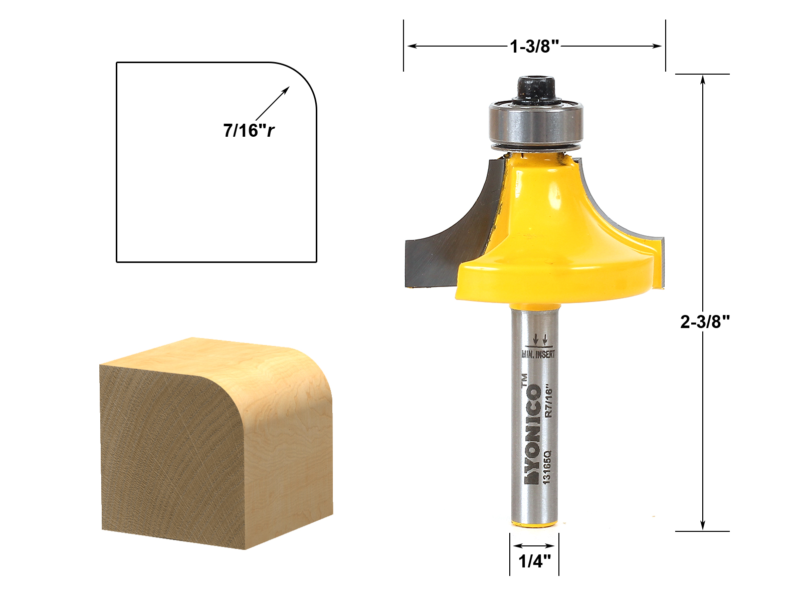 Round Over Edging Router Bit - 7/16 Round Over Edging Router Bit - 7/16
