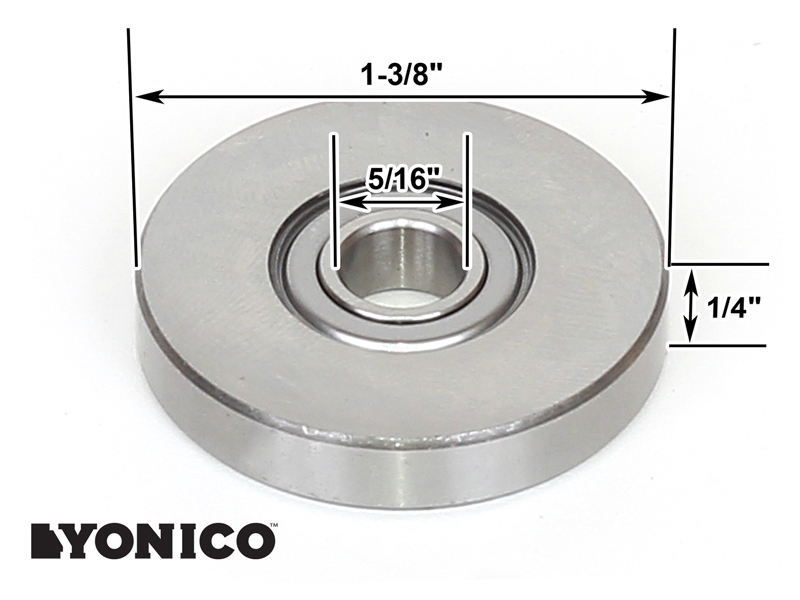 7-Piece Router Bit Bearing Kit - Top Mount, 3/16" Inner Dia., 7 Outer Sizes From 3/8" To 1-1/8"