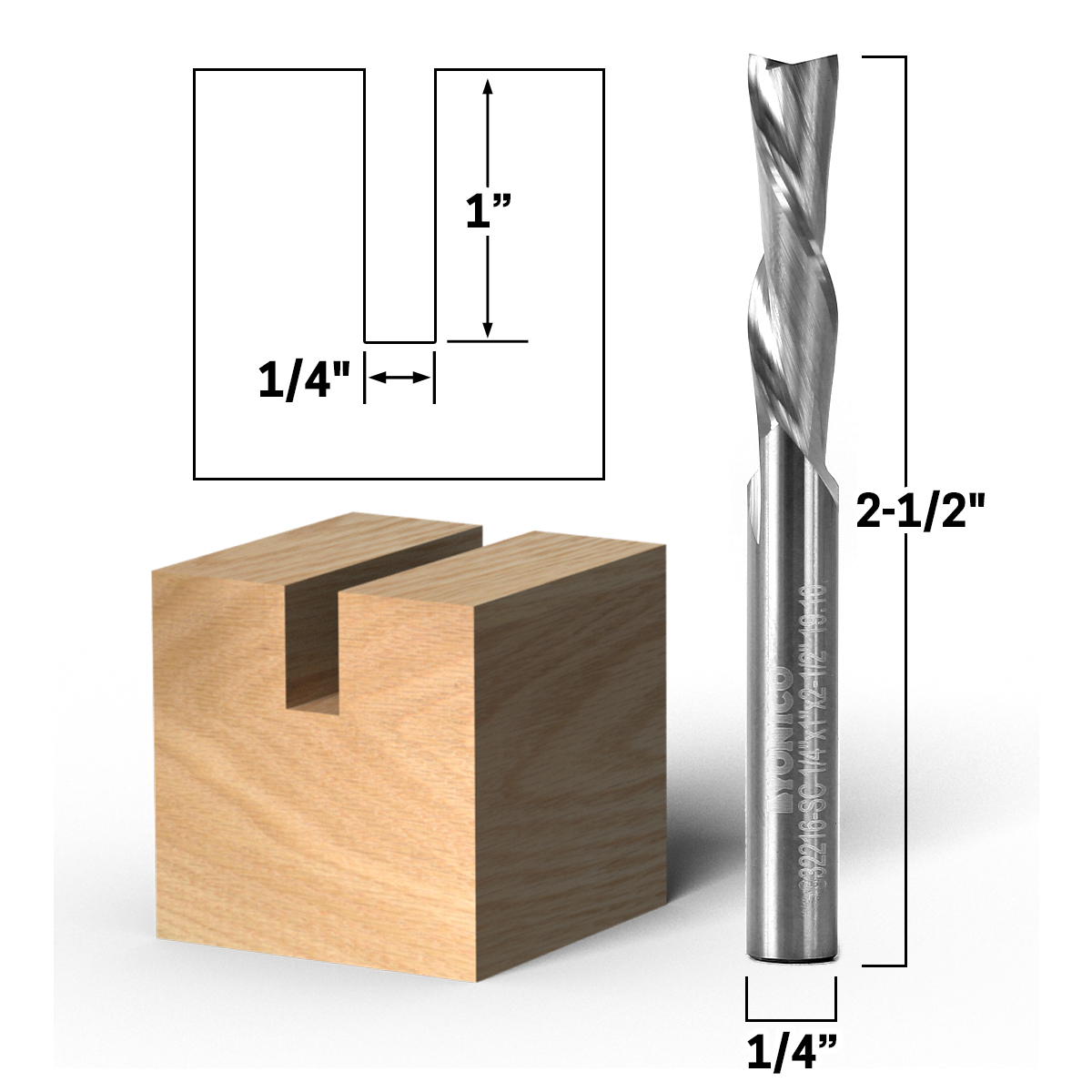 Carbide Downcut Spiral Router Bit 1/4-Inch Shank CNC End Mill For Wood 1/8 Dia 