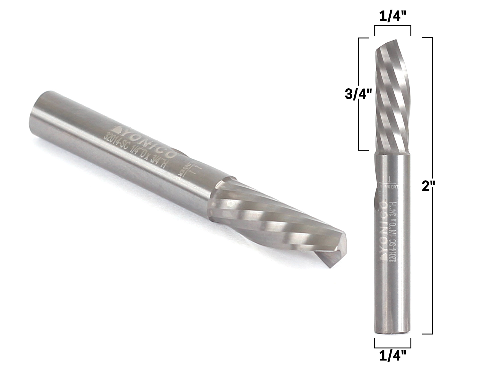 1 Flute 21 Degree Helix 3.0000 Overall Length Uncoated Finish Inch 0.2500 Shank Diameter LMT Onsrud 62-776 Solid Carbide Downcut Spiral O Flute Cutting Tool 0.2500 Cutting Diameter Bright 