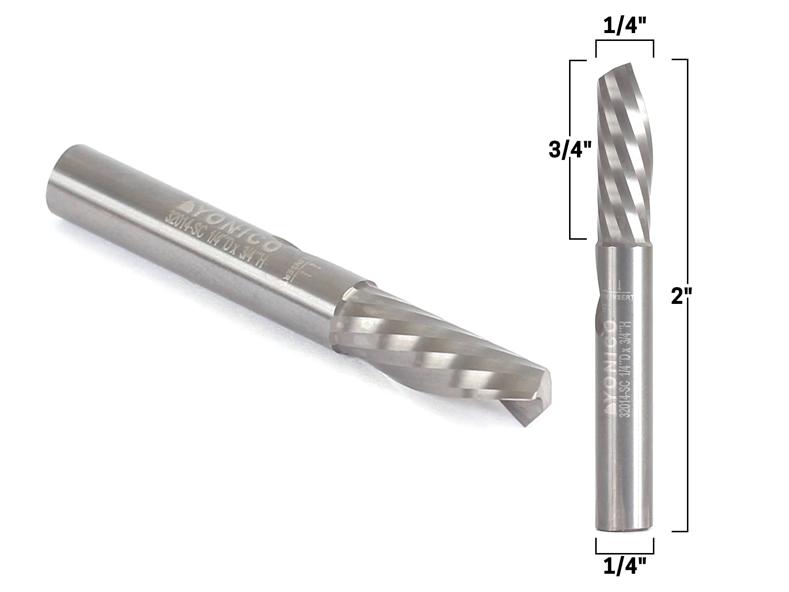 1 Flute 21 Degree Helix 3.0000 Overall Length Uncoated Finish Inch 0.2500 Shank Diameter LMT Onsrud 62-776 Solid Carbide Downcut Spiral O Flute Cutting Tool 0.2500 Cutting Diameter Bright 1 Flute 21 Degree Helix 3.0000 Overall Length Uncoated Finish Inch 0.2500 Shank Diameter LMT Onsrud 62-776 Solid Carbide Downcut Spiral O Flute Cutting Tool 0.2500 Cutting Diameter Bright