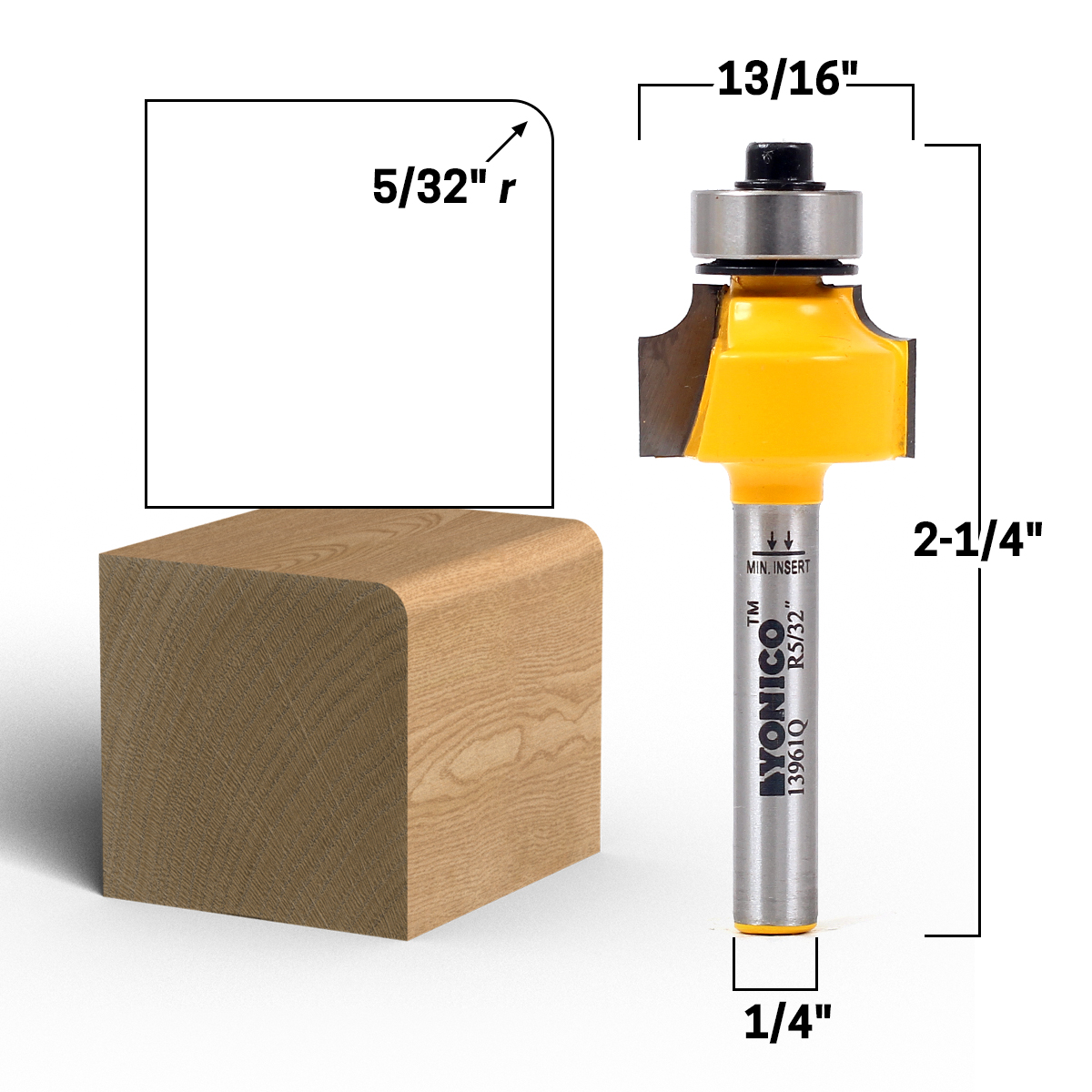 1 NEW  5/16" R Roundover Edge Profile Carbide Tipped Router Bit Classical w2 