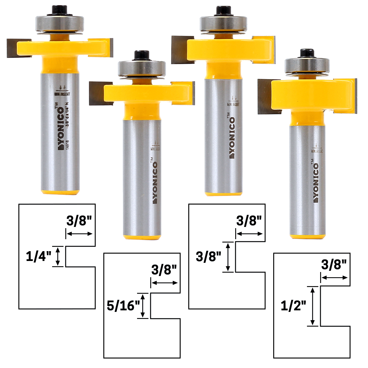 海外販売× Yonico Router Bits Set Slot Cutter Bit 1/2-Inch Shank 14482  ドライバー、レンチ