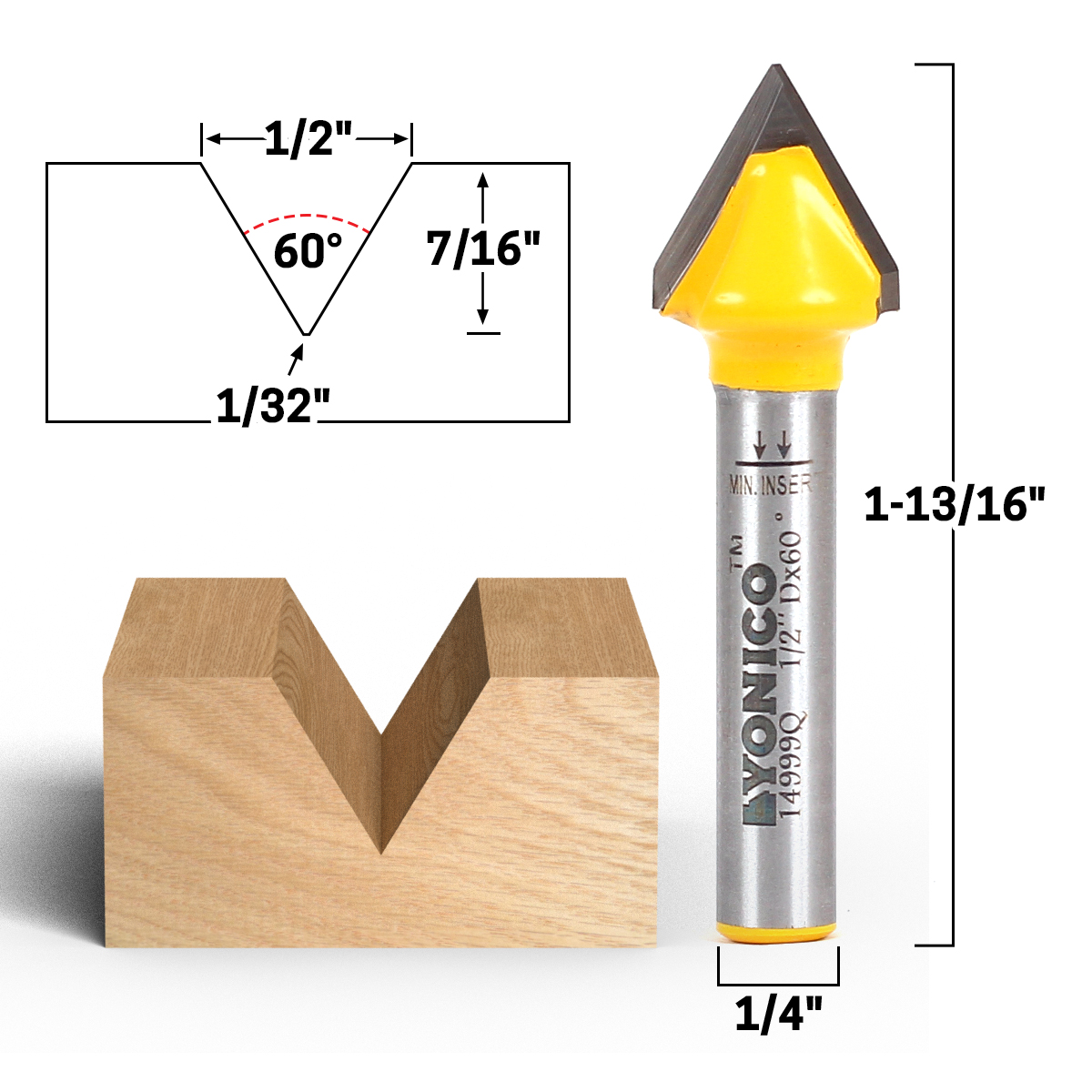 Cnc 60° 60 Degree Router Engraving Wood Working V Groove Bit 6X10Mm y1 