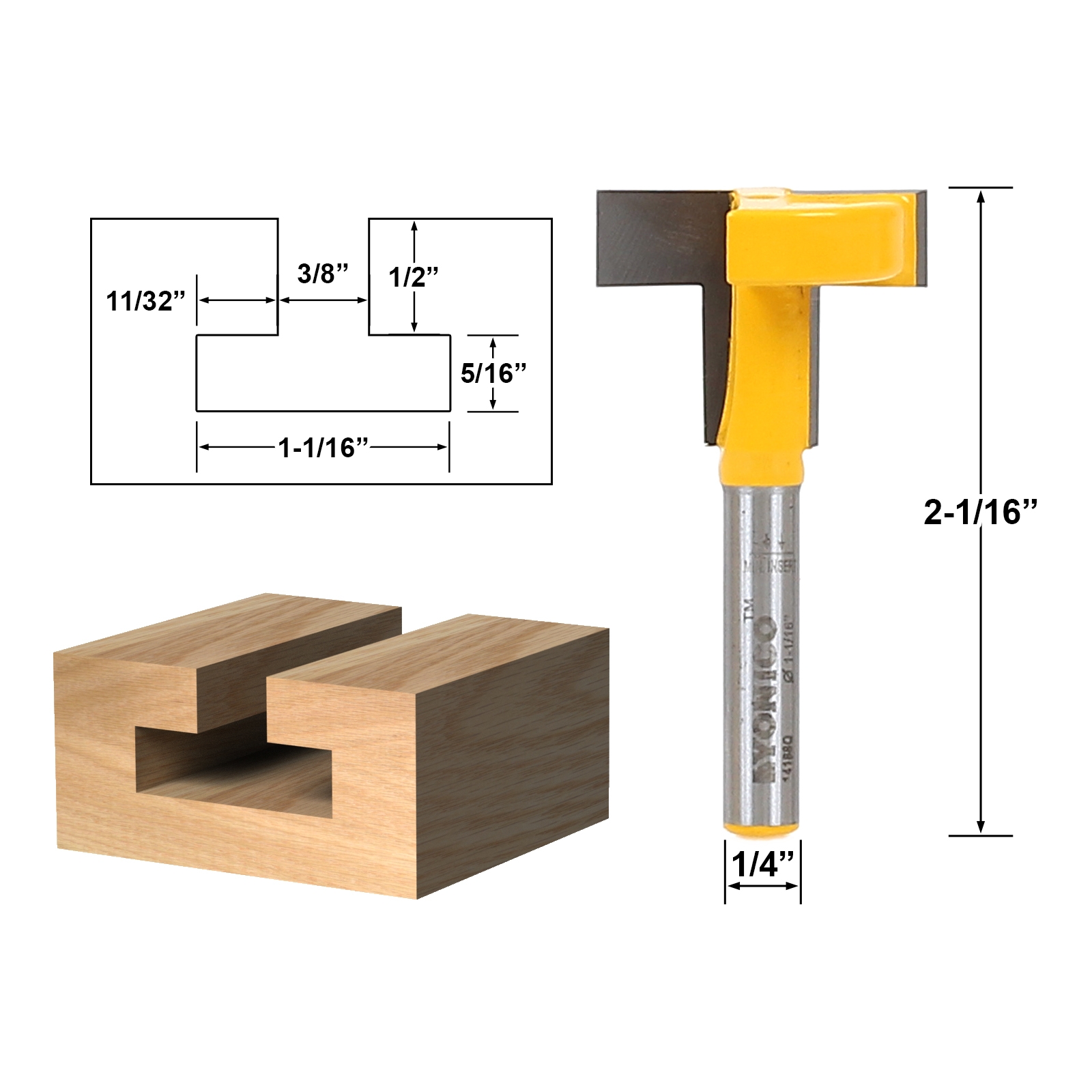 Router bit for store t track