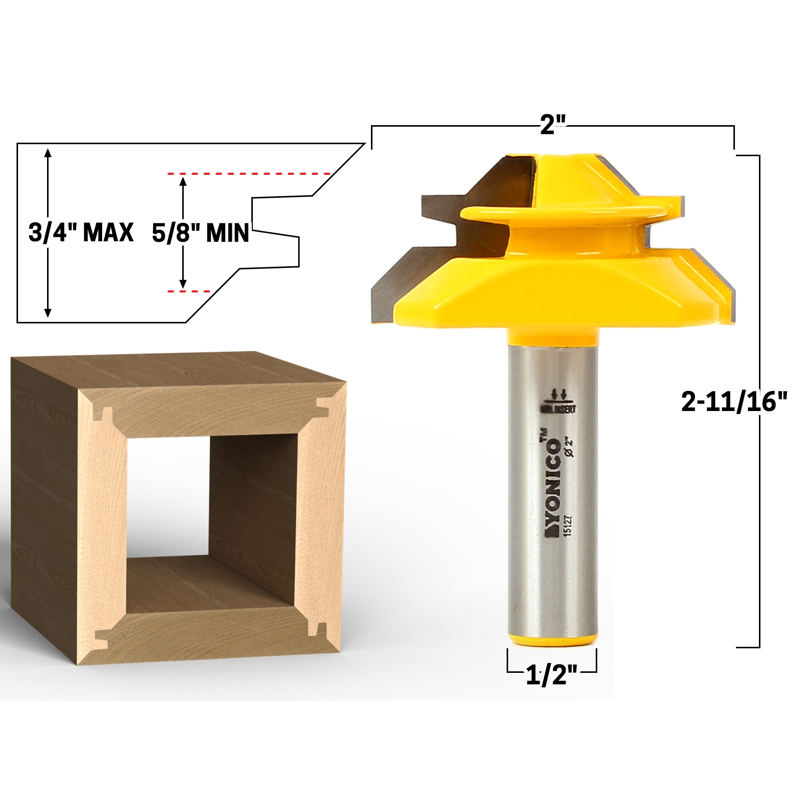 Lock miter router bit setup sale