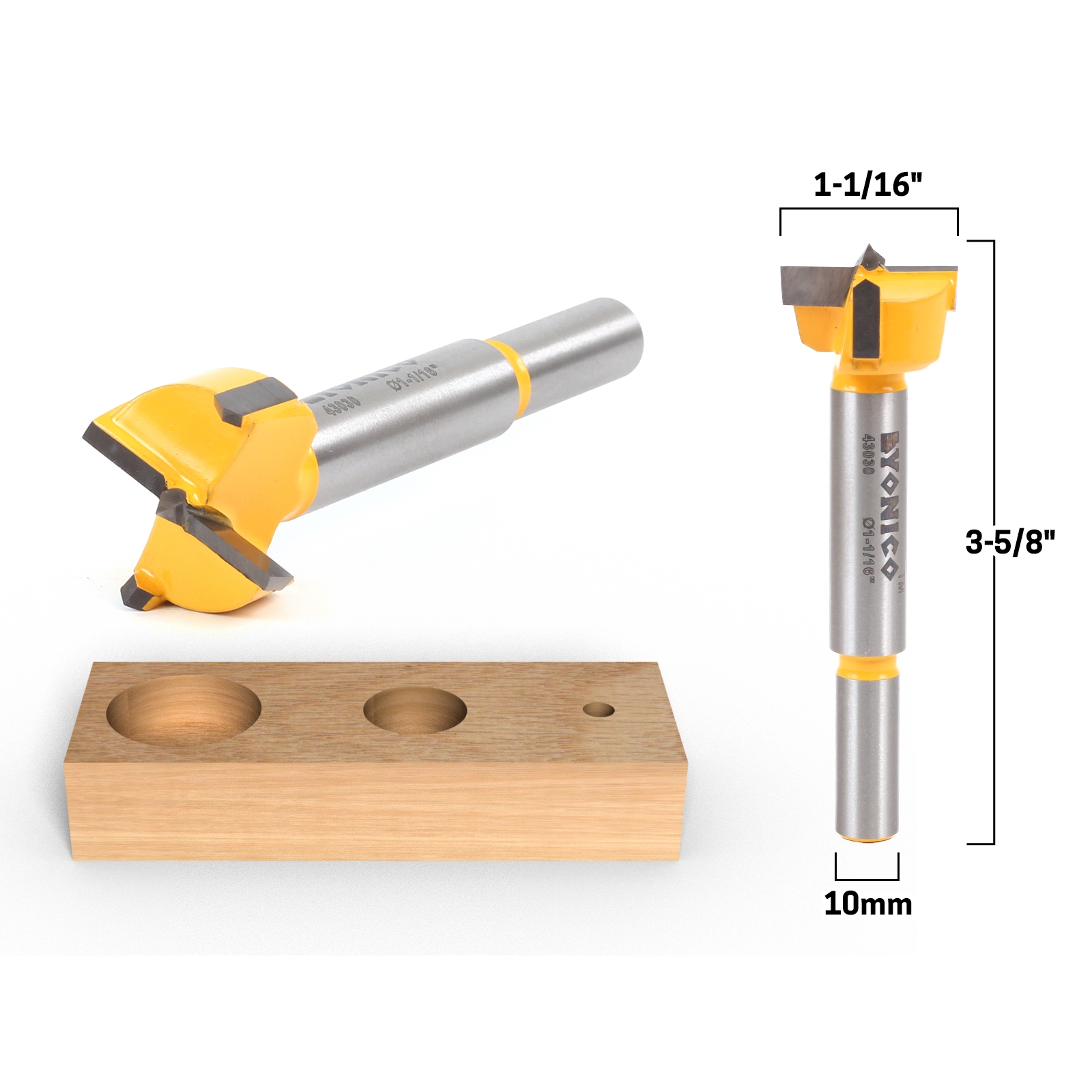 Drilling & Boring Carbide Forstner Drill Bits 11/16" Diameter