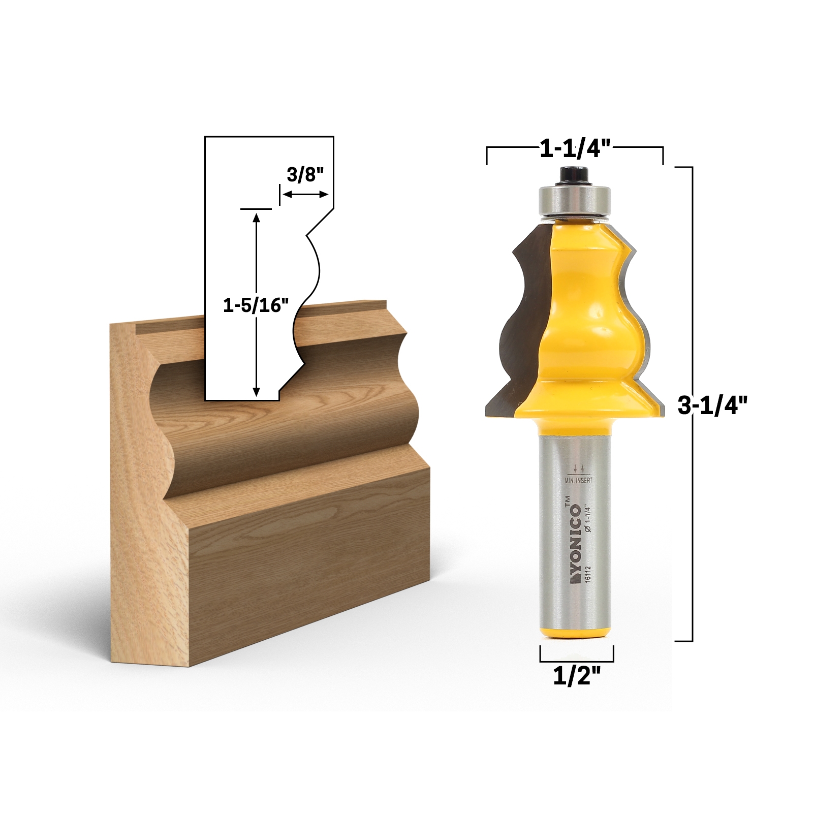 Molding Crown & Cornice Molding Crown Cap Molding Router Bits
