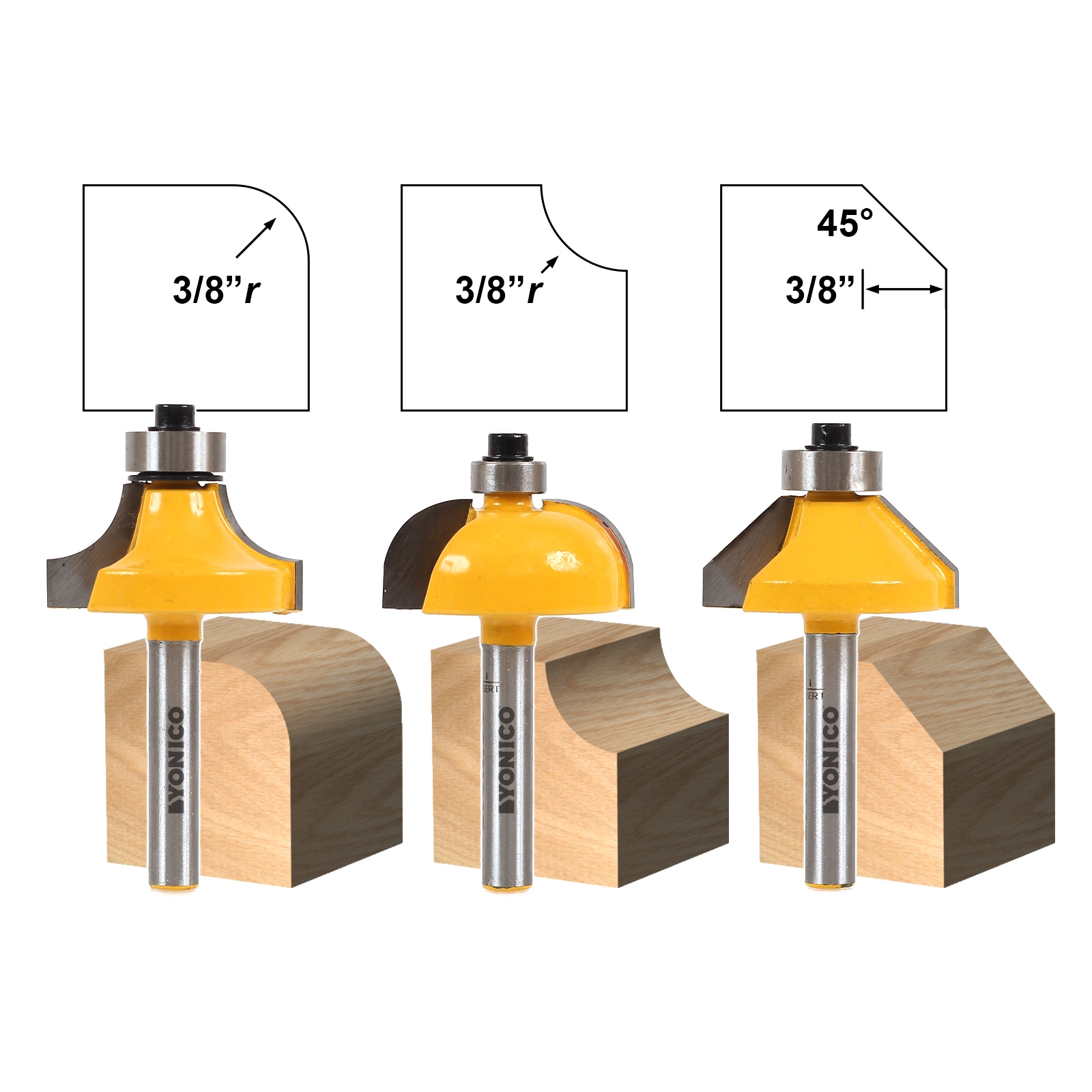 Small chamfer sales router bit