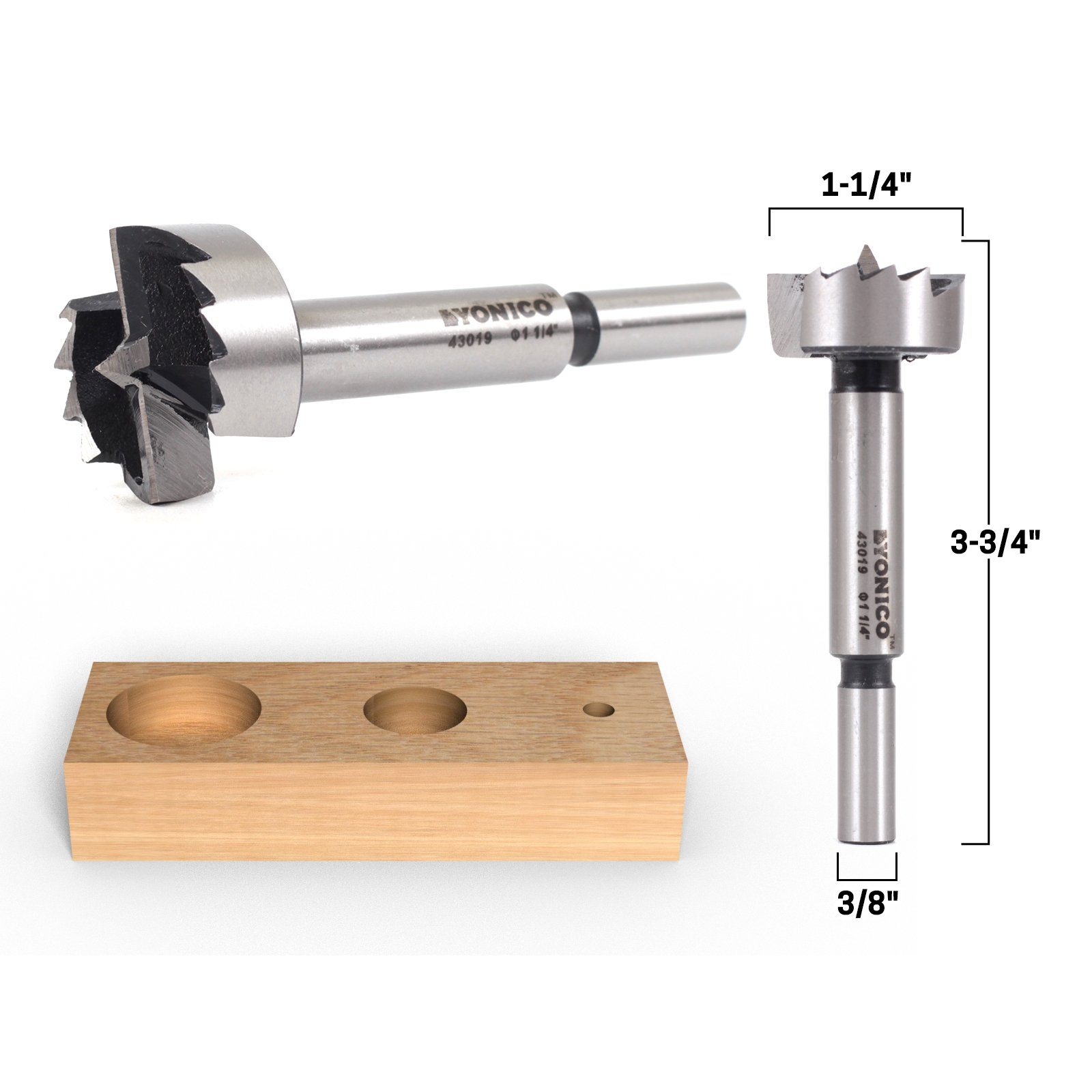 Drilling & Boring Steel Forstner Bits 11/4" Diameter Steel