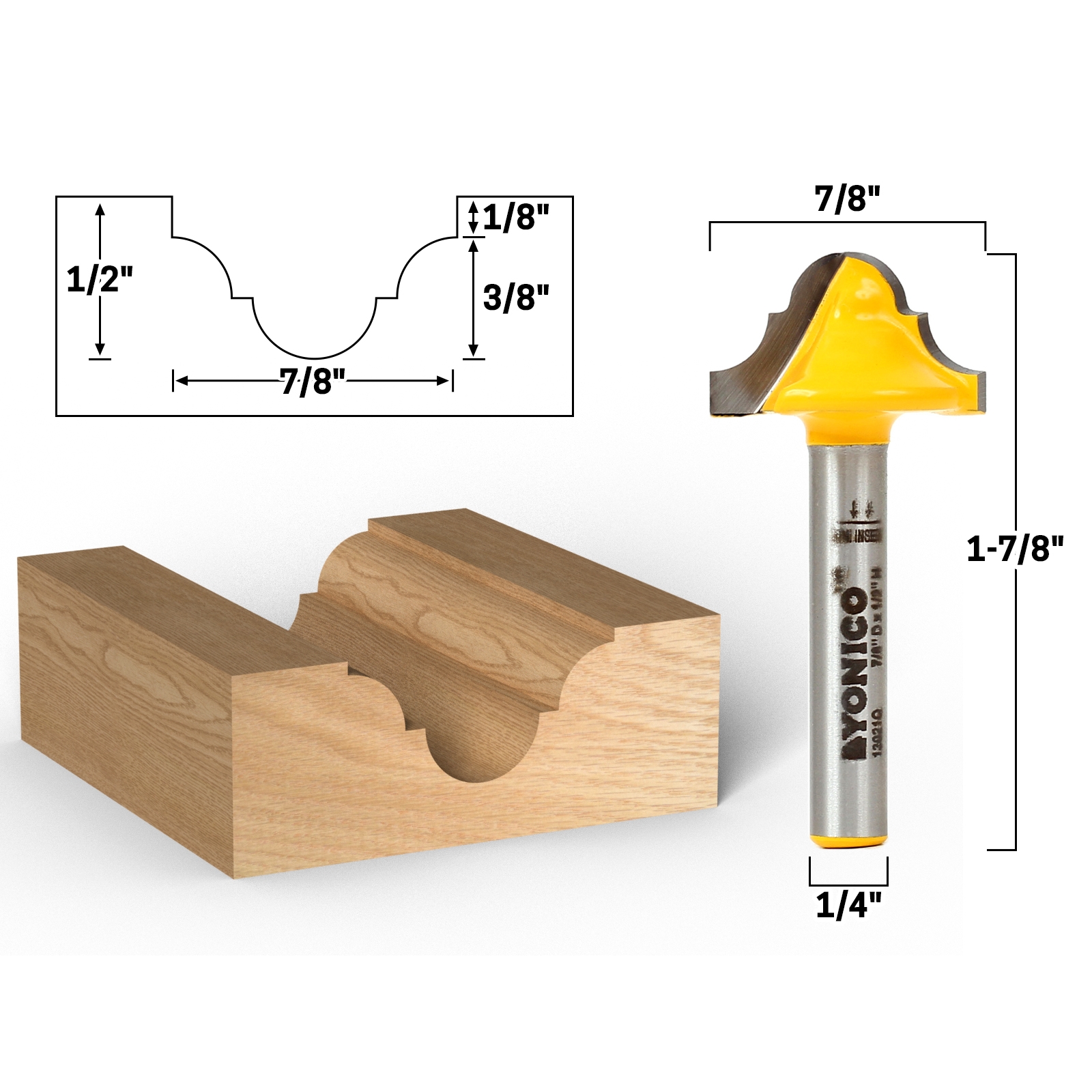 Large roman 2025 ogee router bit