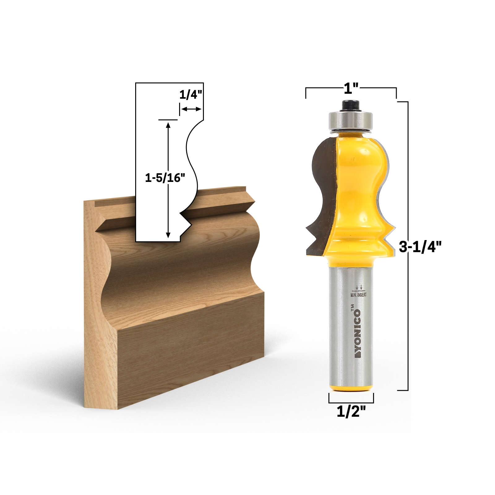 Cove molding hotsell router bit