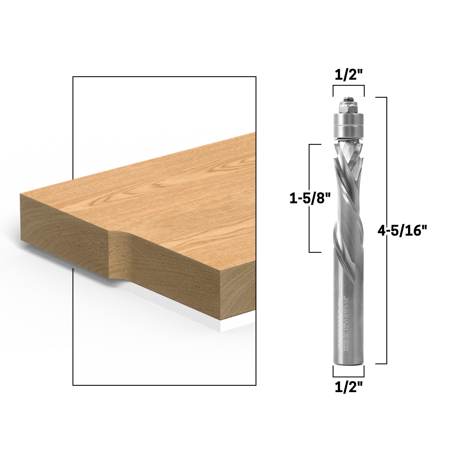 1-5/8'' Reversible Finger Joint Glue Joint Router Bit Wood Work 5/16'' Shank 