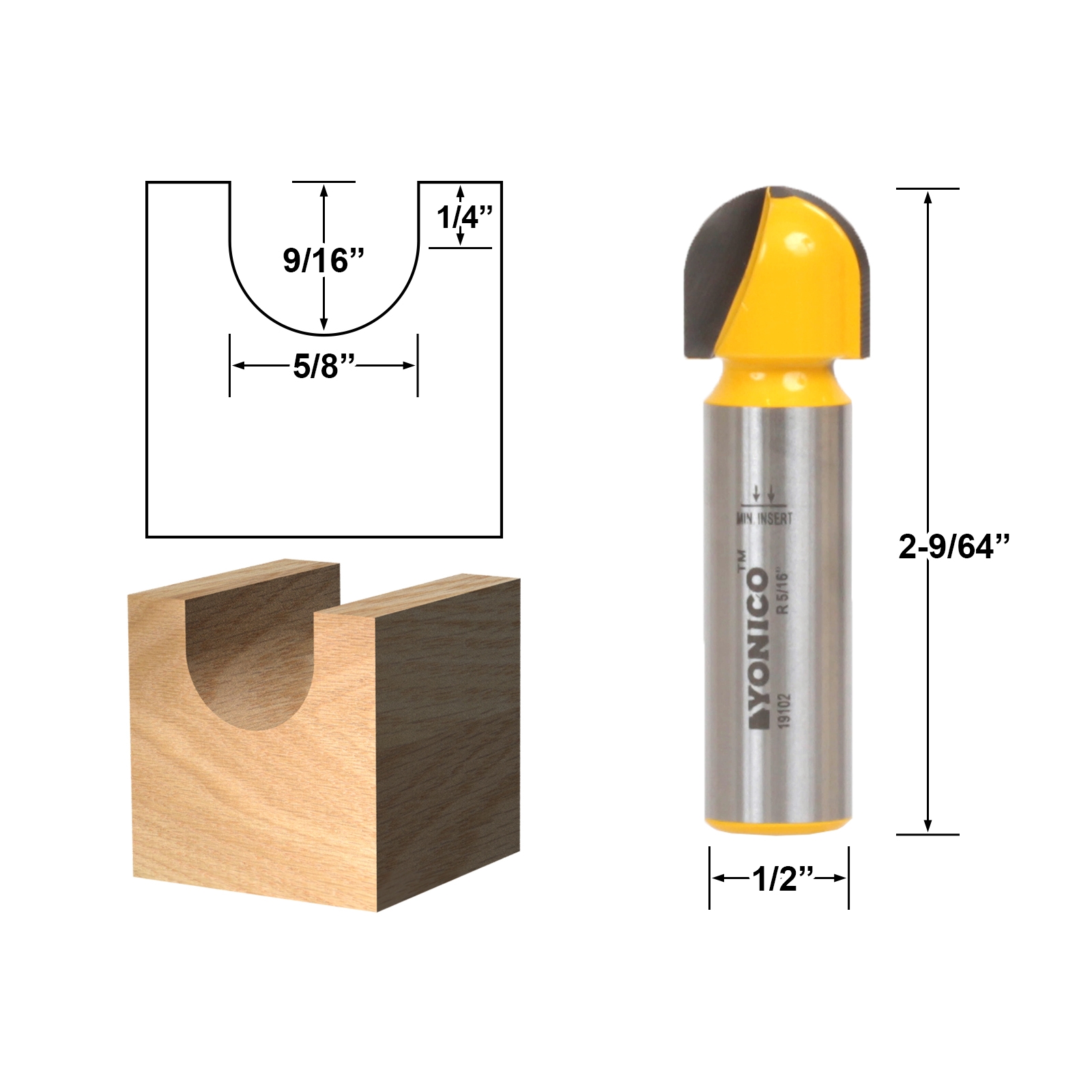 Core Box Router Bit - 5/16