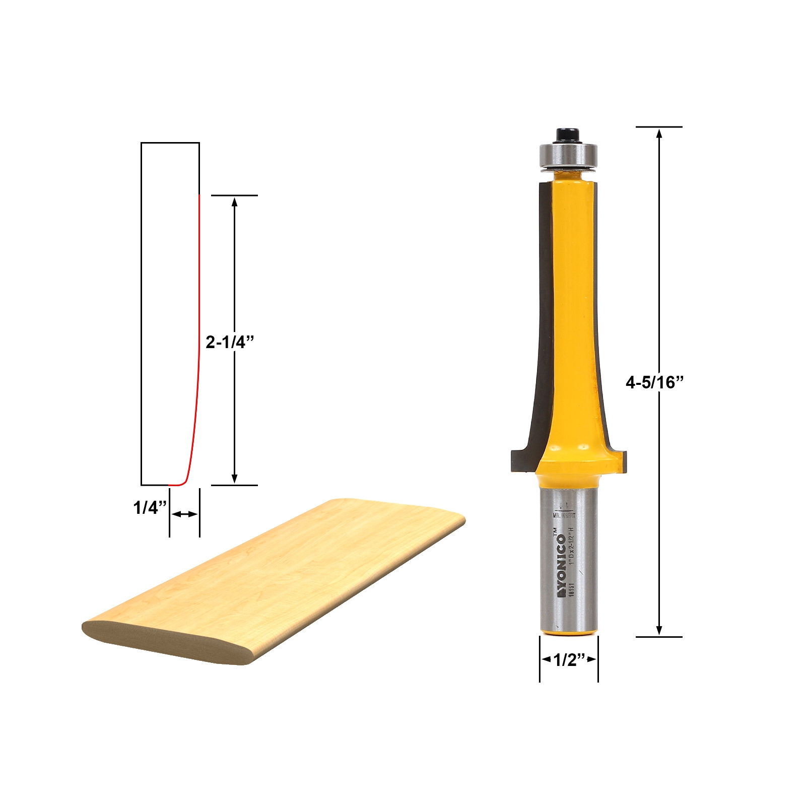 Louvre Slat Router Bit Plantation Shutter Router Bit 1 2