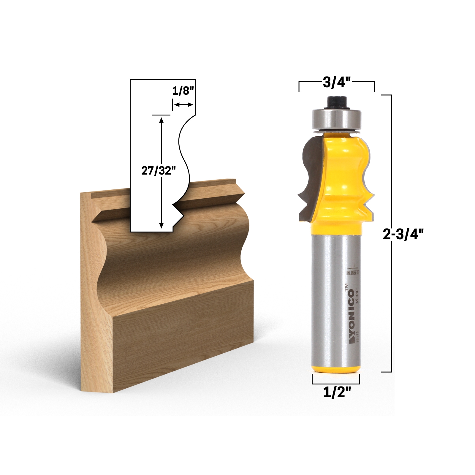 Molding Crown & Cornice Molding Crown Cap Molding Router Bits