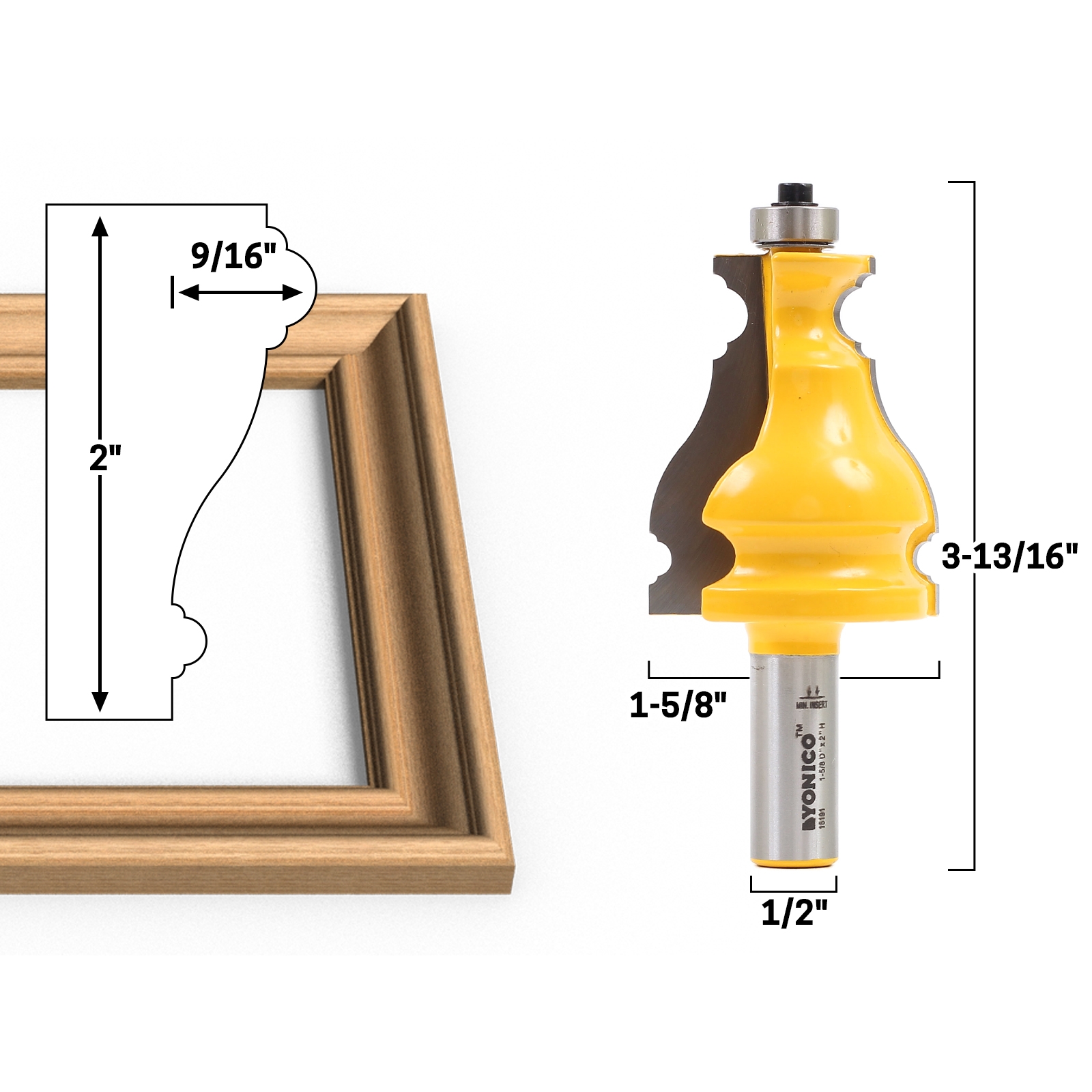 Specialty :: Medium Elegant Picture Frame Molding Router Bit