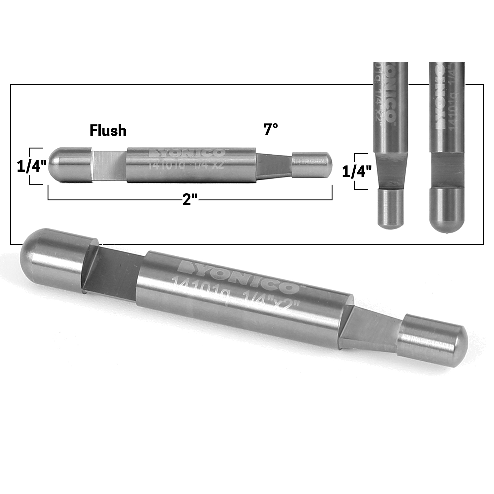 Details about   1/4Inch Shank Straight Cutter Cutting Bearing Extra Long Flush Trim Router Bit 