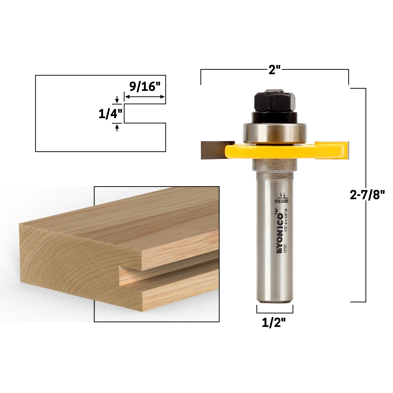 Router Bit Sets Large Sets 10 Bit Router Bit Set 1/2" & 1/4