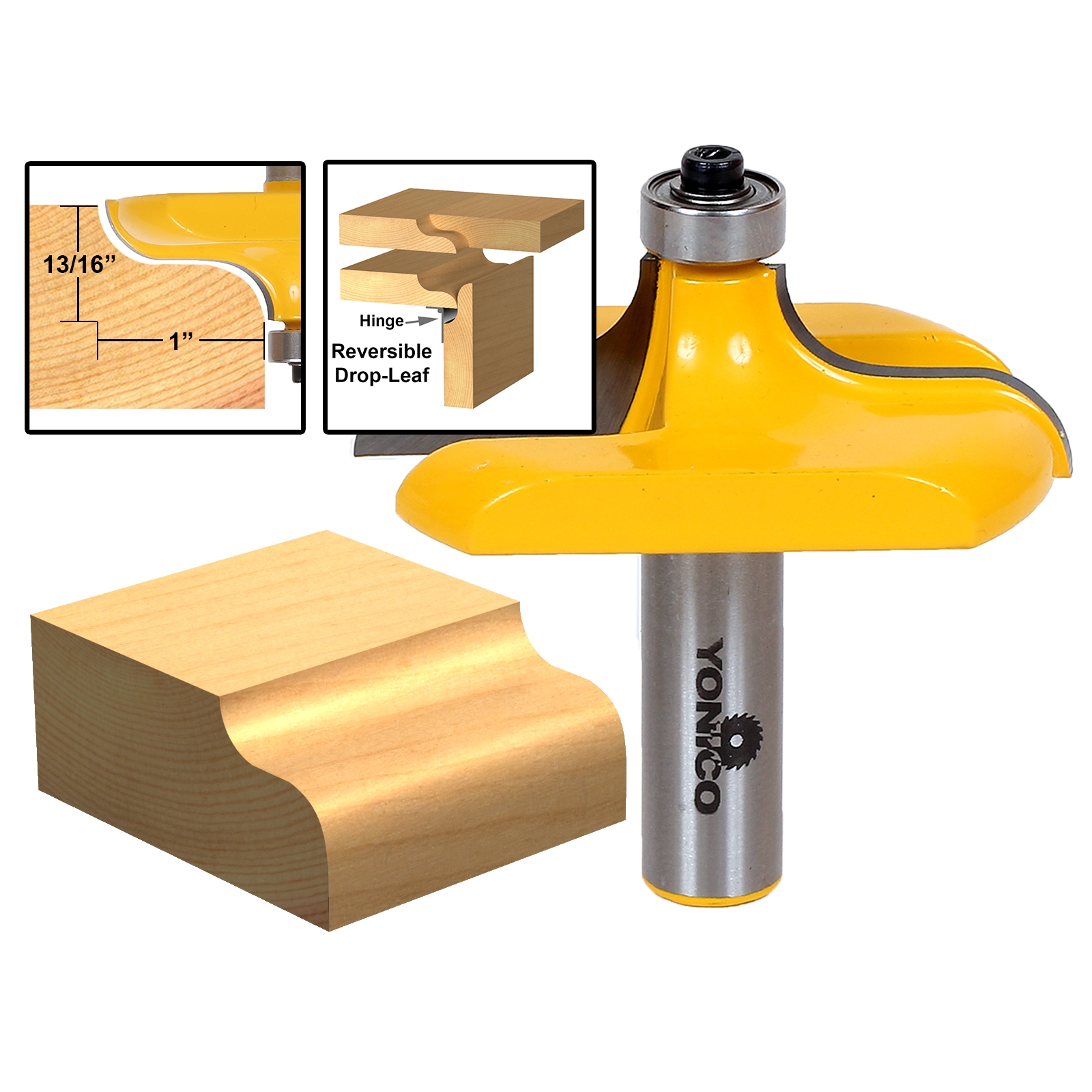 Traditional & Beaded 2 Bit Handrail Router Bit Set 1/2" Shank