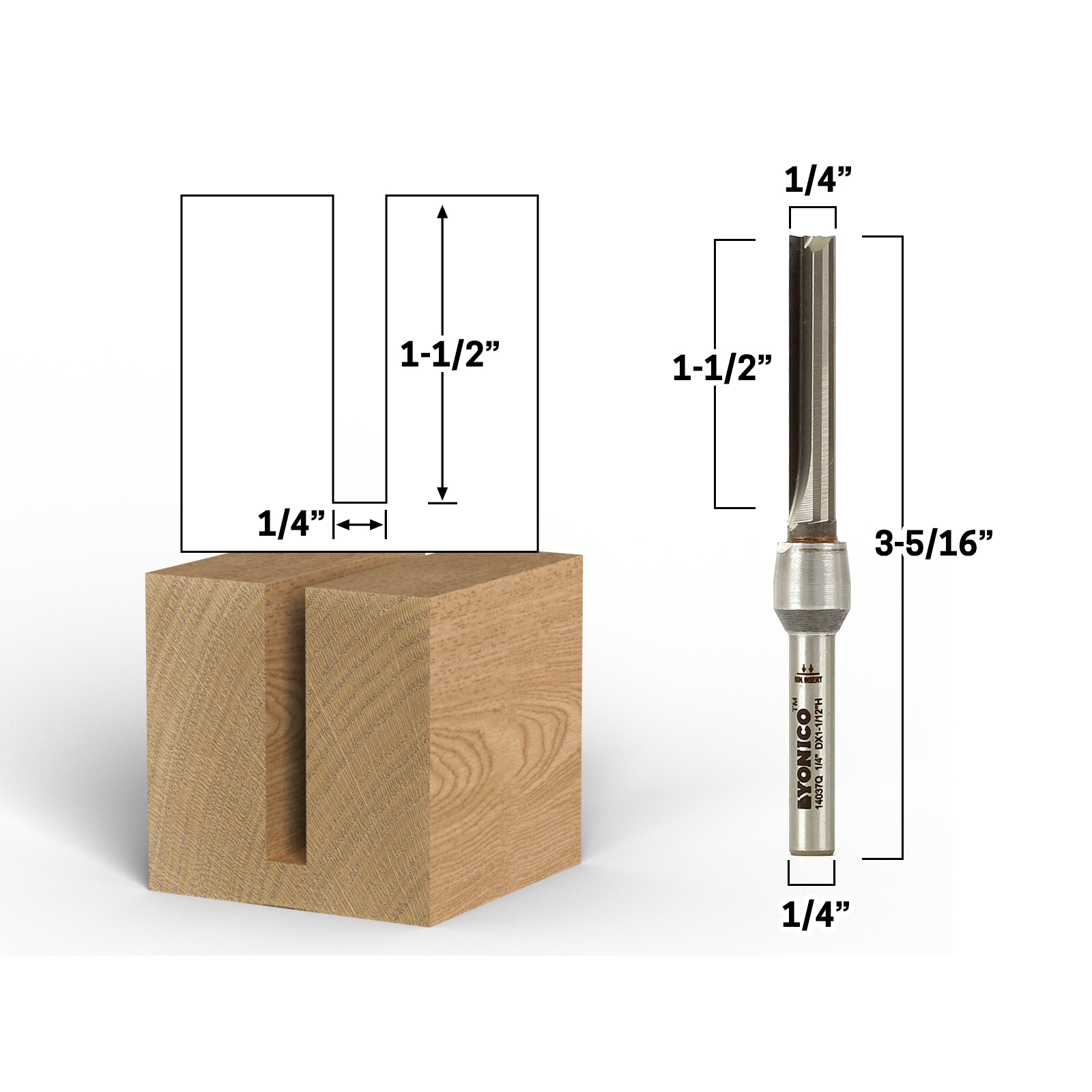 Using a sales straight router bit