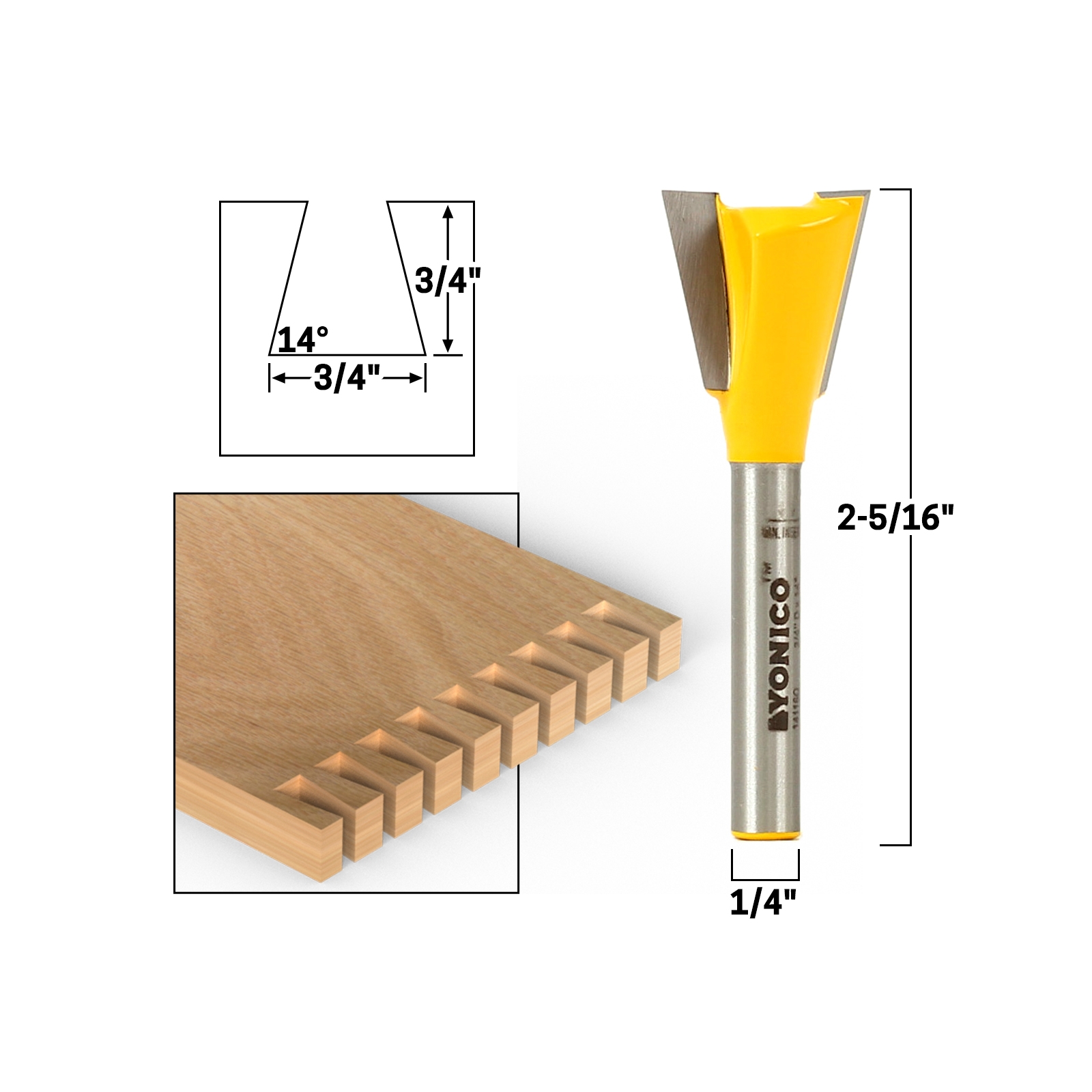 Dovetail jig outlet router bits