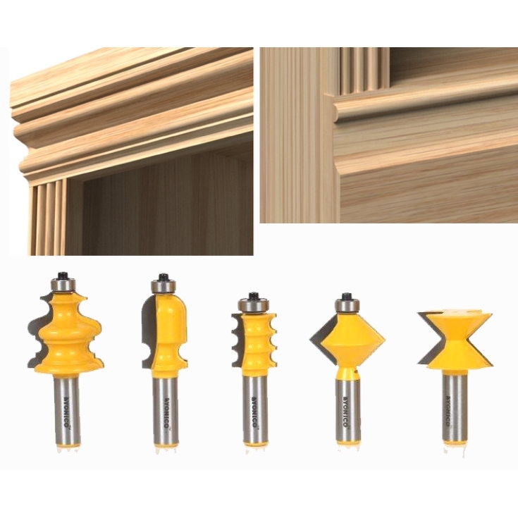 Router Bit Sets Molding Sets 5 Pc Diy Bookshelf Molding