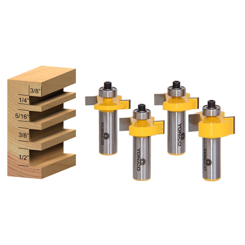 Joinery 1/2 In. Shank Carbide Tipped Router Bit Set (3-Piece - Foto 5