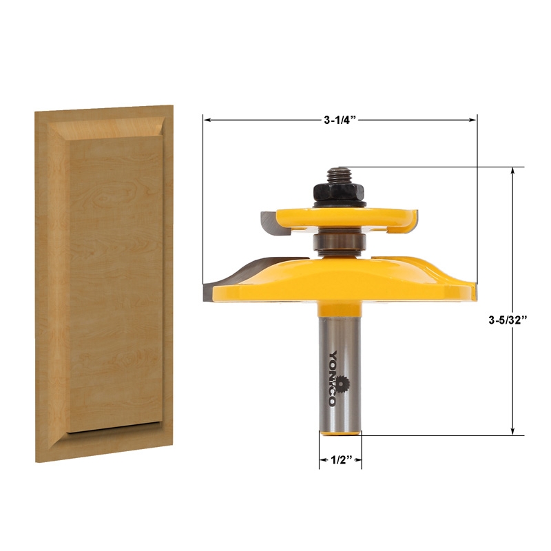 Raised Panel Router Bit with Back Cutter Ogee Yonico 12143