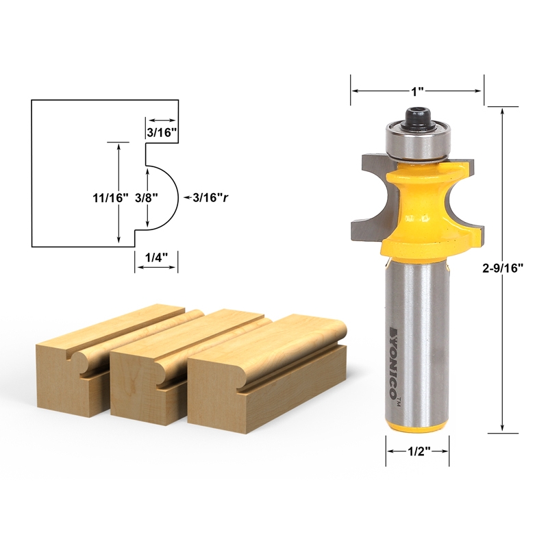 bijio様 Edging :: Bullnose :: Bullnose Beading Router Bit 3/16
