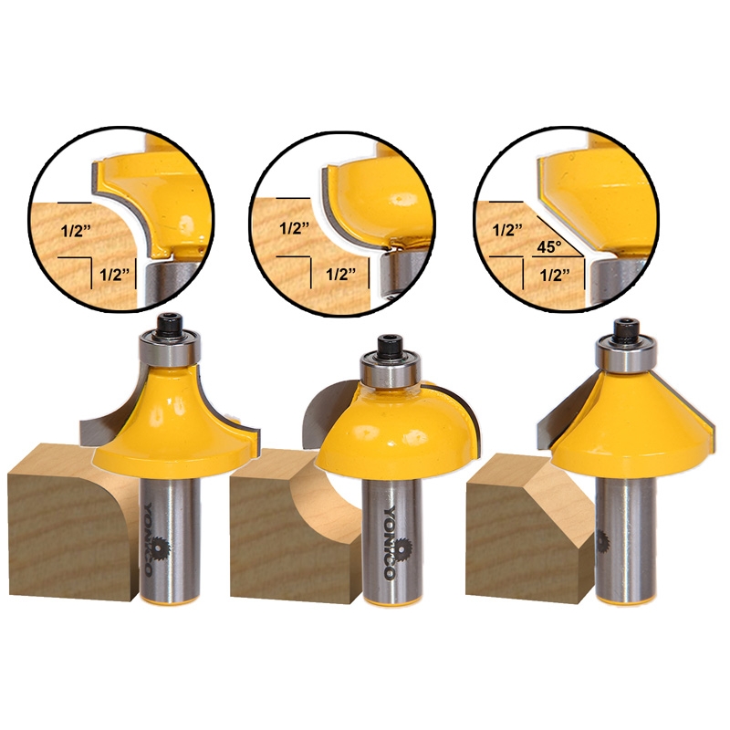 Edging Edging Sets 3 Bit Edging Router Bit Set Large Roundover