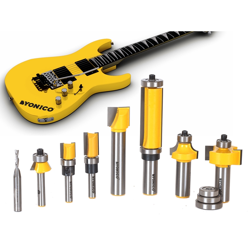Yonico 14801 8 Bit Luthier Electric Guitar Router Bit Set 1 2 Inch 1 4 Inch Shank