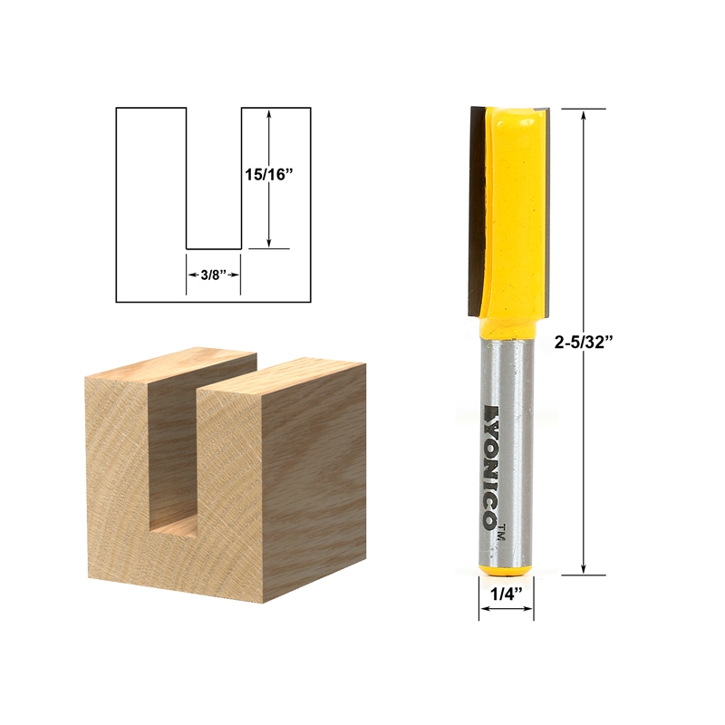 Straight & Spiral Straight & Dado Straight/Dado Router Bit 3/8