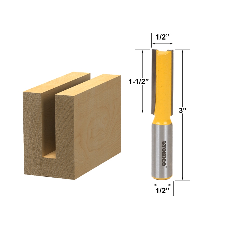 Magnate 378 Flush Trim with Glue Space Router Bit 1/2 Overall Diameter; 1 Cutting Length 